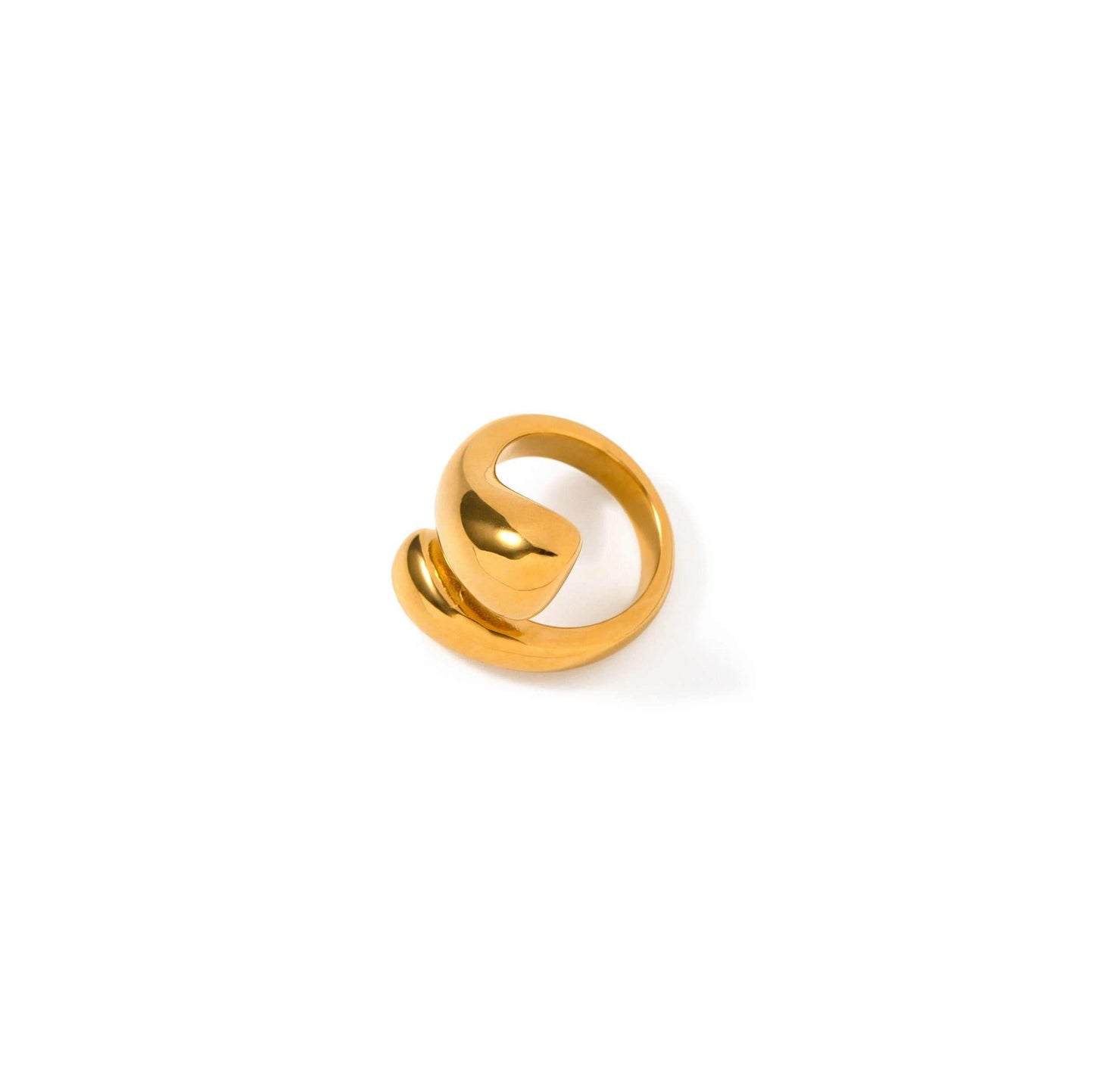 Gold Swirl Ring with unique swirl design.