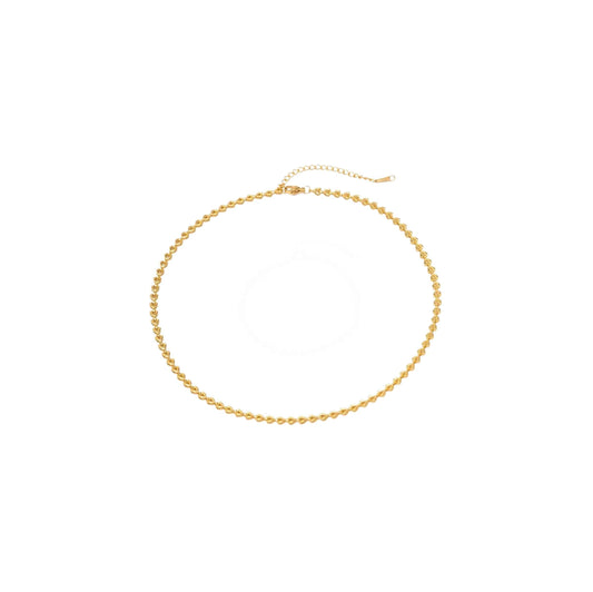 GOLD HEART ROLO CHAIN NECKLACE